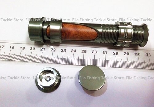 Fly Reel Seat Aluminum +wood Fishing rod Reel Seat 16#-Fishing Rod building reel seat DIY