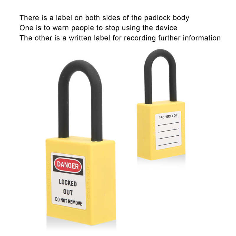 lock smart door lock 10 Sets 38mm Lockout Lock Dustproof Nylon Industrial Engineering Insulation Security Tool for Factories