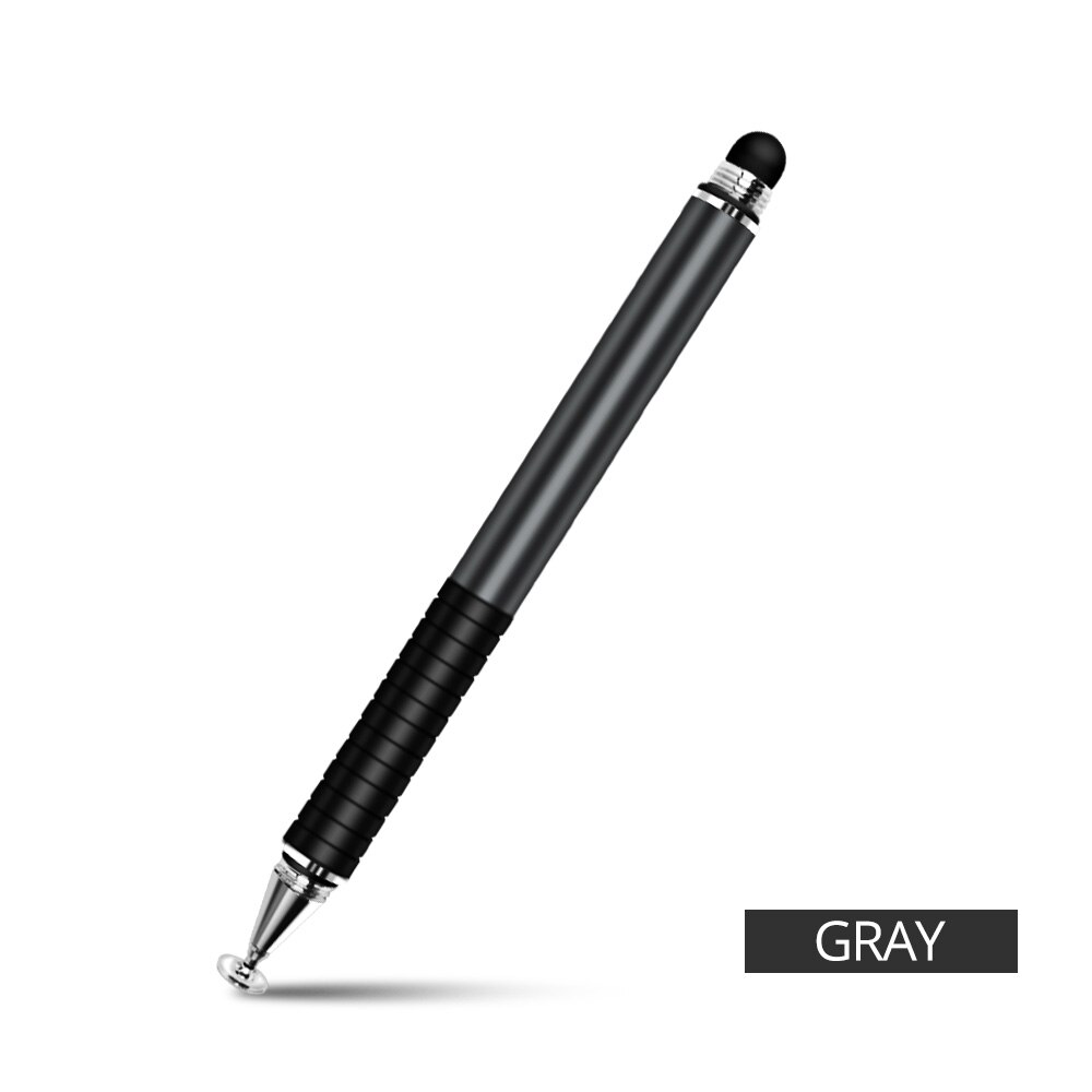 Universal 2 in 1 Stylus Pen Drawing Tablet Pens Capacitive Screen Caneta Touch Pen for Mobile Phone Smart Pencil for Tablet: Gray