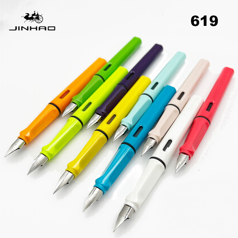 JINHAO 619 Fountain Pen Colorful Luxury F EF Nib Ink Pen Writing Calligraphy ink Pens Office School Supplies Stationery