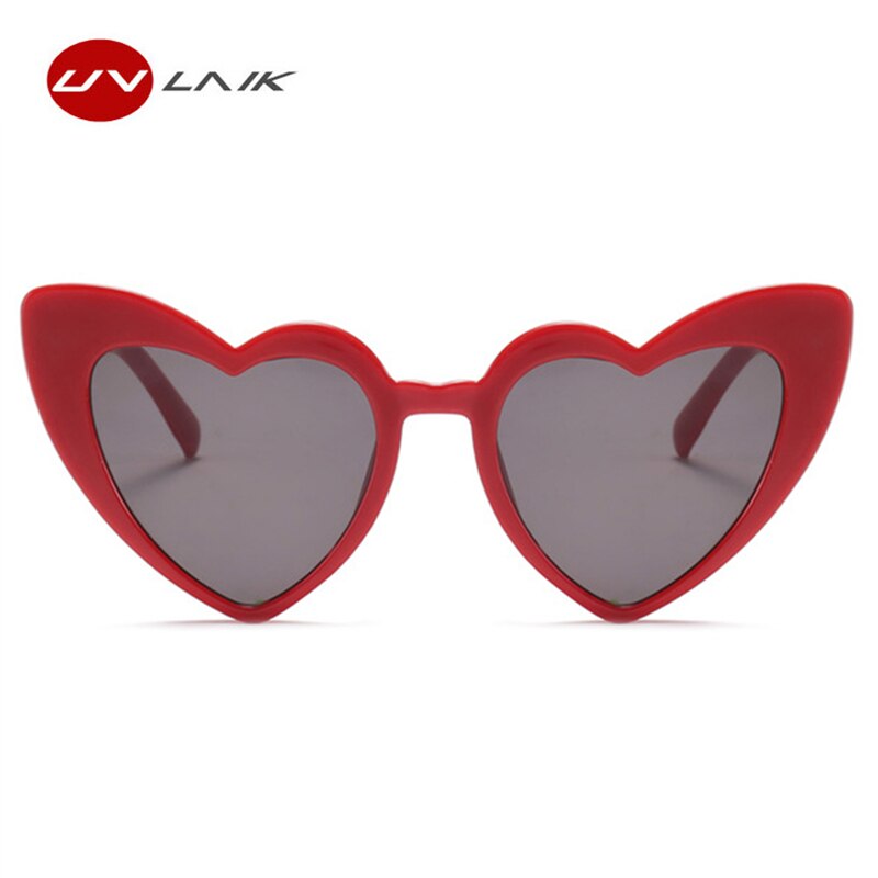 Uvlaik Hart Zonnebril Vrouwen Lolita Liefde Glazen Vintage Zonnebril Reflecterende Brillen UV400 Retro Bril