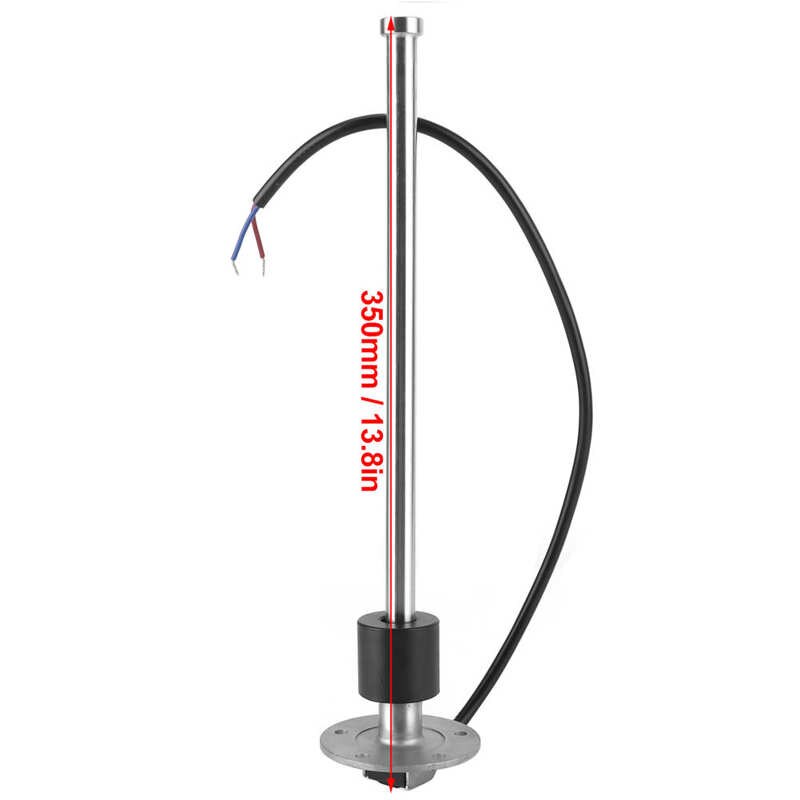 Universal Stainless Steel Fuel Sensor Water Fuel Level Sender IP67 Protection for Marine Boat Truck 0-190ohms EU Standard: 350mm