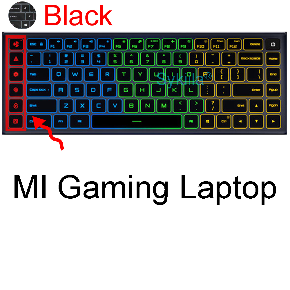 Klawiatura pokrywa dla Xiaomi MI Air 12.5 13.3 Pro 15X14 Gaming Ruby 15.6 Protector skórzane etui silikonowe TPU Laptop Notebook 2021: Black MI Gaming