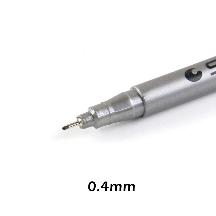 STA Fine ligne noir Pigment Liner pinceau stylo étanche archives encre Micro Fine Art marqueur pour dessin écriture manuscrite croquis 6986: 0.4mm