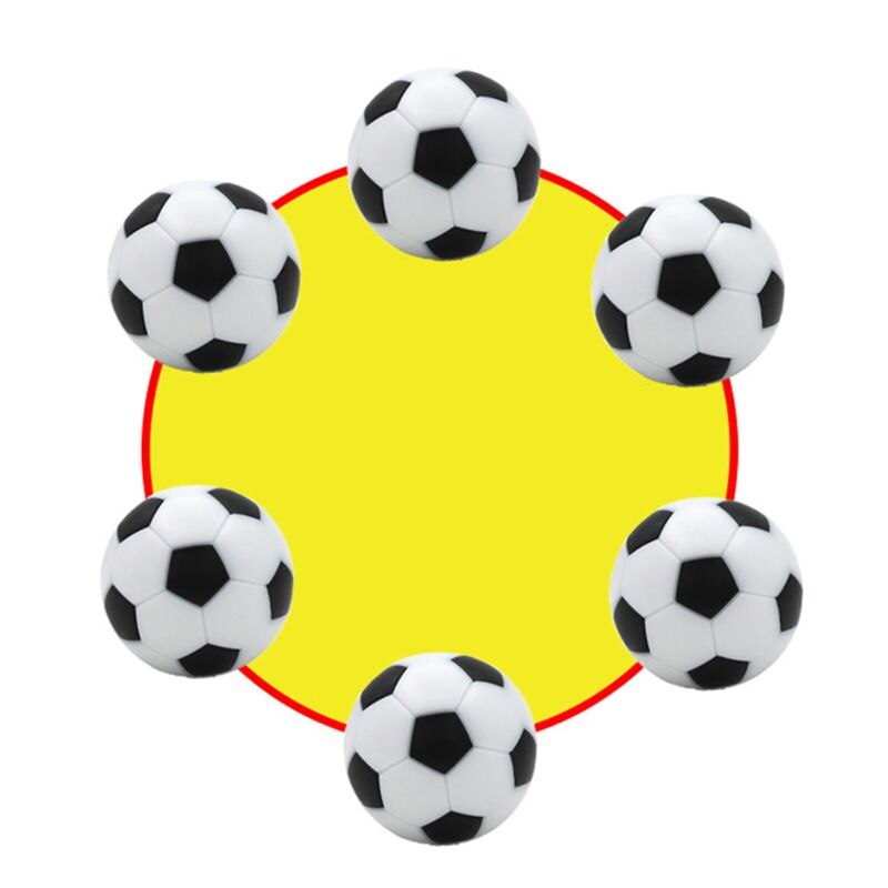 6 stk 32mm bordfodbold fodbold fodbold fodbold maskine tilbehør udskiftning mini sort og hvid bold børn indendørs spil