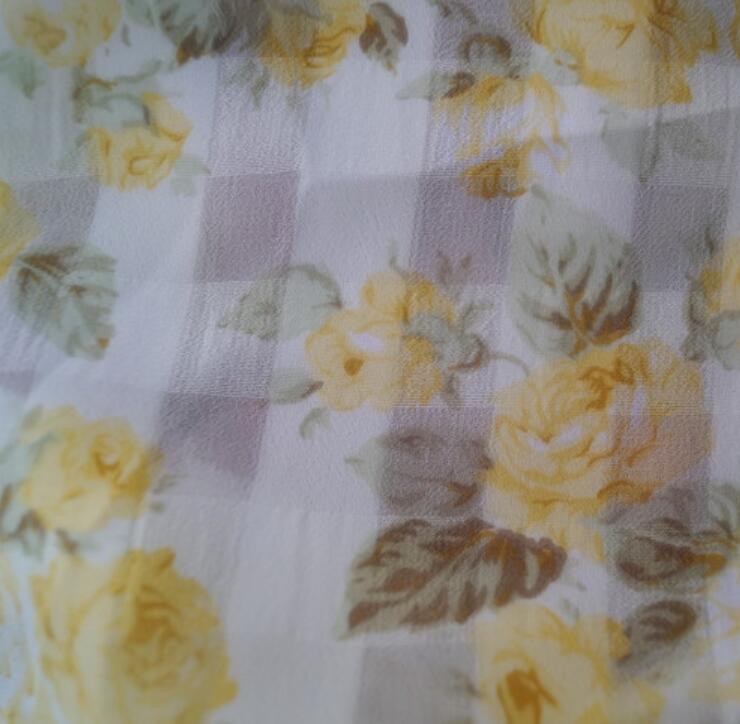 Sifonki mekkokangas painomateriaali polydiy kangas lehti kesäkangas mekkopusero huivi pätevä