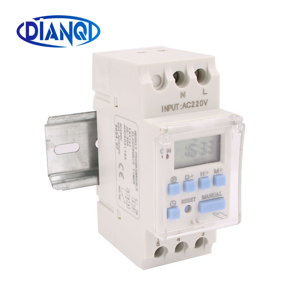 Timer 220V 110V 24V 12V AHC10A TE-4163 Digital LCD Power Timer Programmierbare Zeitschaltuhr Relais 40A AHC40A Wöchentliche Steuerung Timer