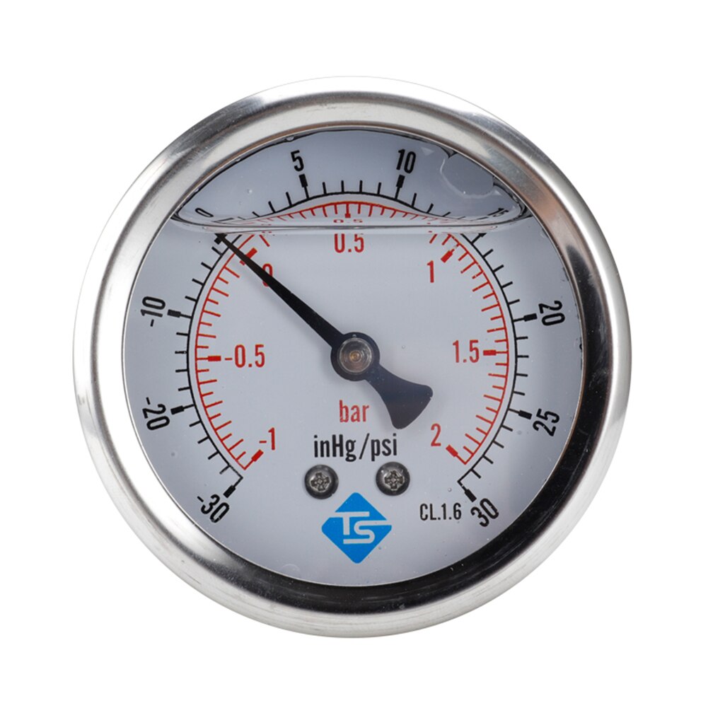 TS-PGGZ60Z4 Thread Radial Stainless Steel Manometer Liquid Filled Pressure Gauge Air Oil Water Hydraulic Pressure: TS-PGGZ60Z4-2bar