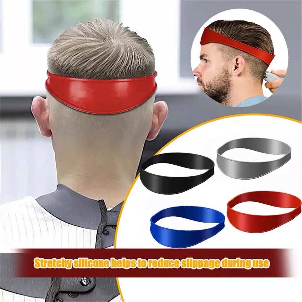 Regla de corte de pelo para hombres, guía de escote, cortes de pelo curvos, estilizador de diadema, peine de barbero, herramientas de barba, herramientas de peluquero