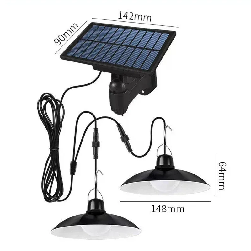 Luz colgante Solar IP65, lámpara Led impermeable con energía Solar con Control remoto, lámpara colgante para acampar y jardín al aire libre