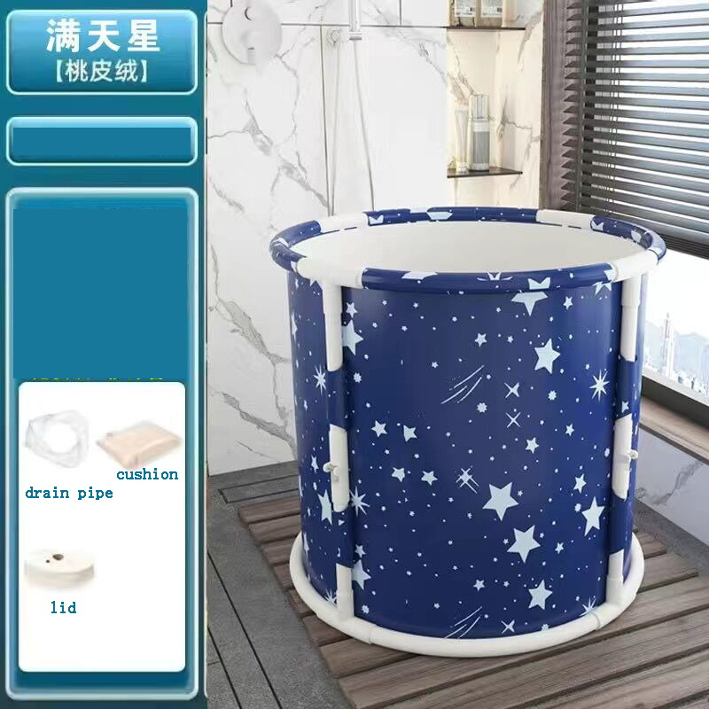 Vasca da bagno pieghevole rotonda portatile in plastica terme secchio bagno ispessimento vasche pieghevoli vasca da bagno isolante per bambini adulti
