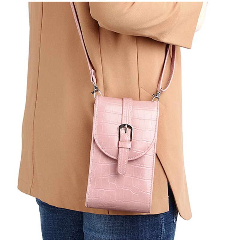 Vrouwen Schoudertas Pu Leather Crossbody Telefoon Tas Portemonnee Kaart Handtassen Messenger Draagbare Kleine Vierkante Tas Voor Meisjes Vrouwelijke