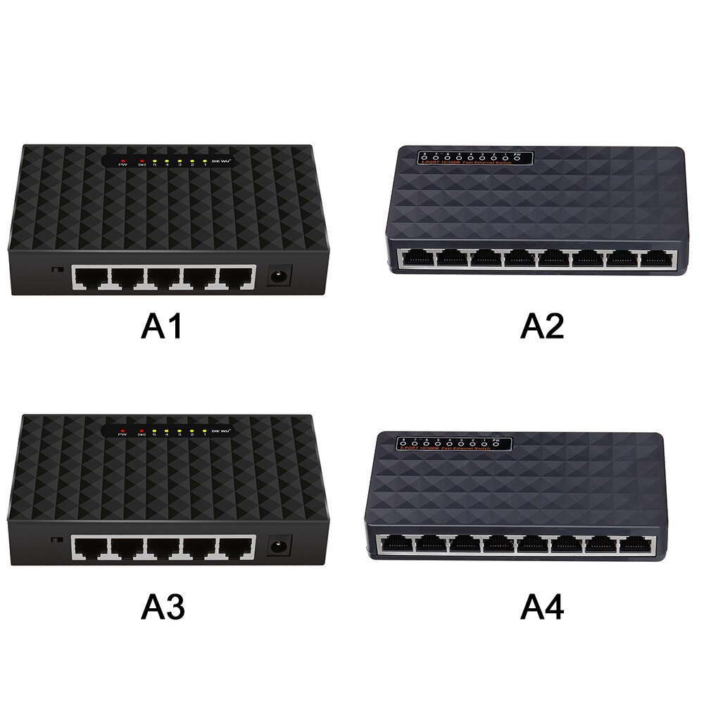 5/8 Ports Gigabit Switch Desktop RJ45 Ethernet Switch 10/100/1000mbps Lan Hub Switch