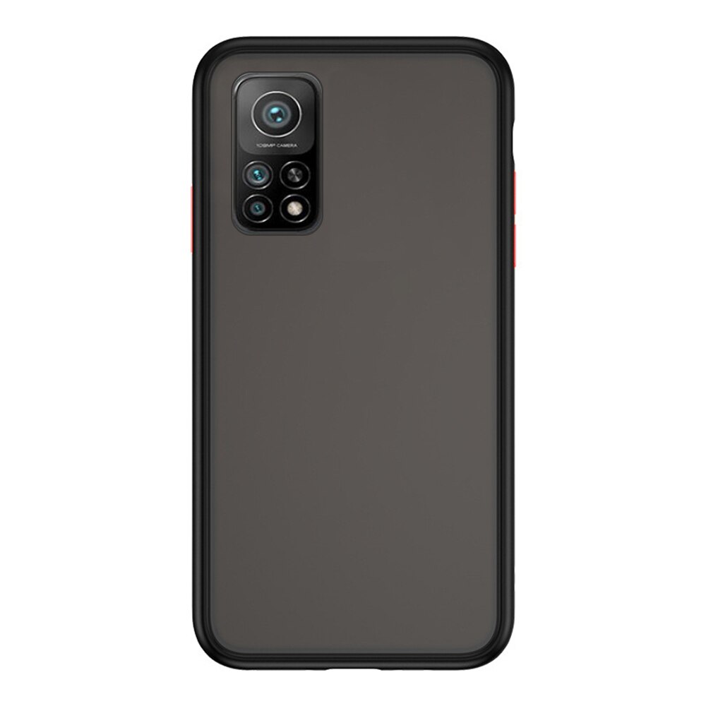 Para xiaomi mi 10t pro caso à prova de choque em xiomi mi10t armadura matte caso protetor do telefone mi10tpro tpu pele sentir capa escudo coque: For Mi 10t Pro / black
