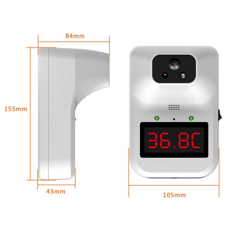 K3 Plus Non-contact Infrared Thermometer Digital Infrared Thermometer Wall Mounted Forehead Temperature Body With Fever Alarm