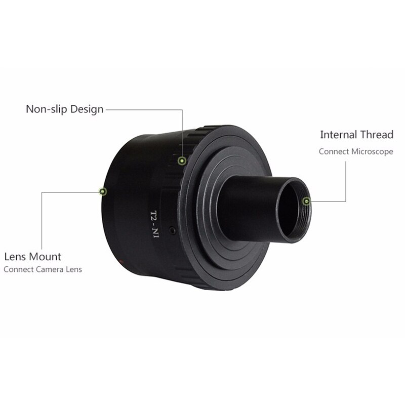 Anillo en T para Nikon T2-N1 adaptador de cámara espejo + 0,91 pulgadas 23,2 Mm adaptador de microscopio