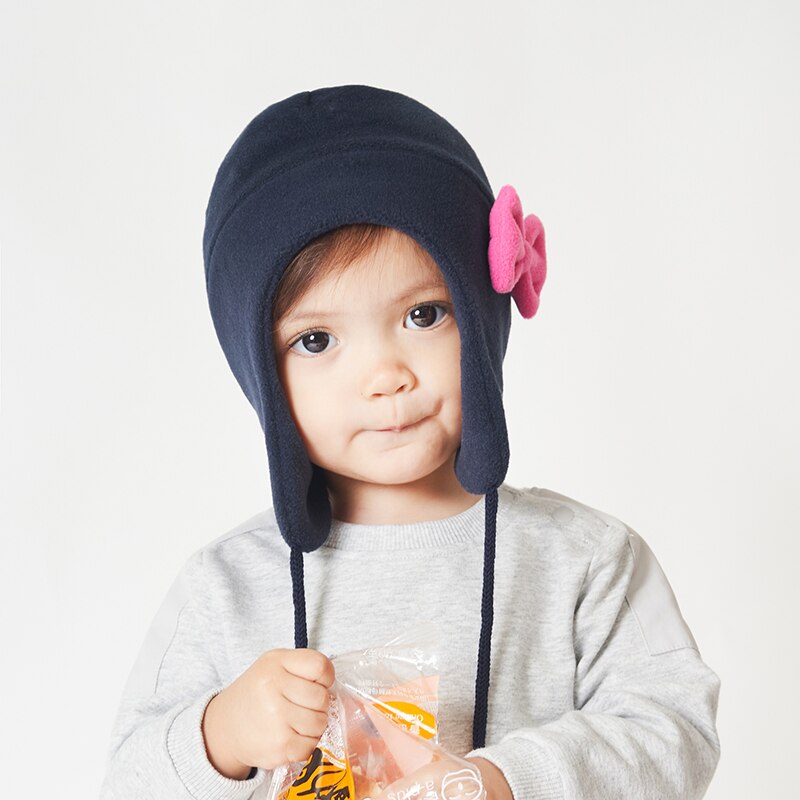 Tytön hattu hanskat setti talvi korvaläppä pipo lasten jousi fleece syksyn lämmin hiihtotarvike vauvan taaperot ulkoiluun