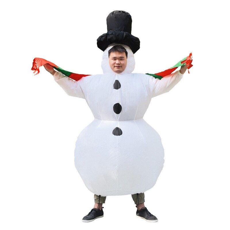 Inflatable Costume Snowman Mascot Costume Suits Cosplay Party Game Dress Outfits Clothing Advertising Carnival Christmas Adults
