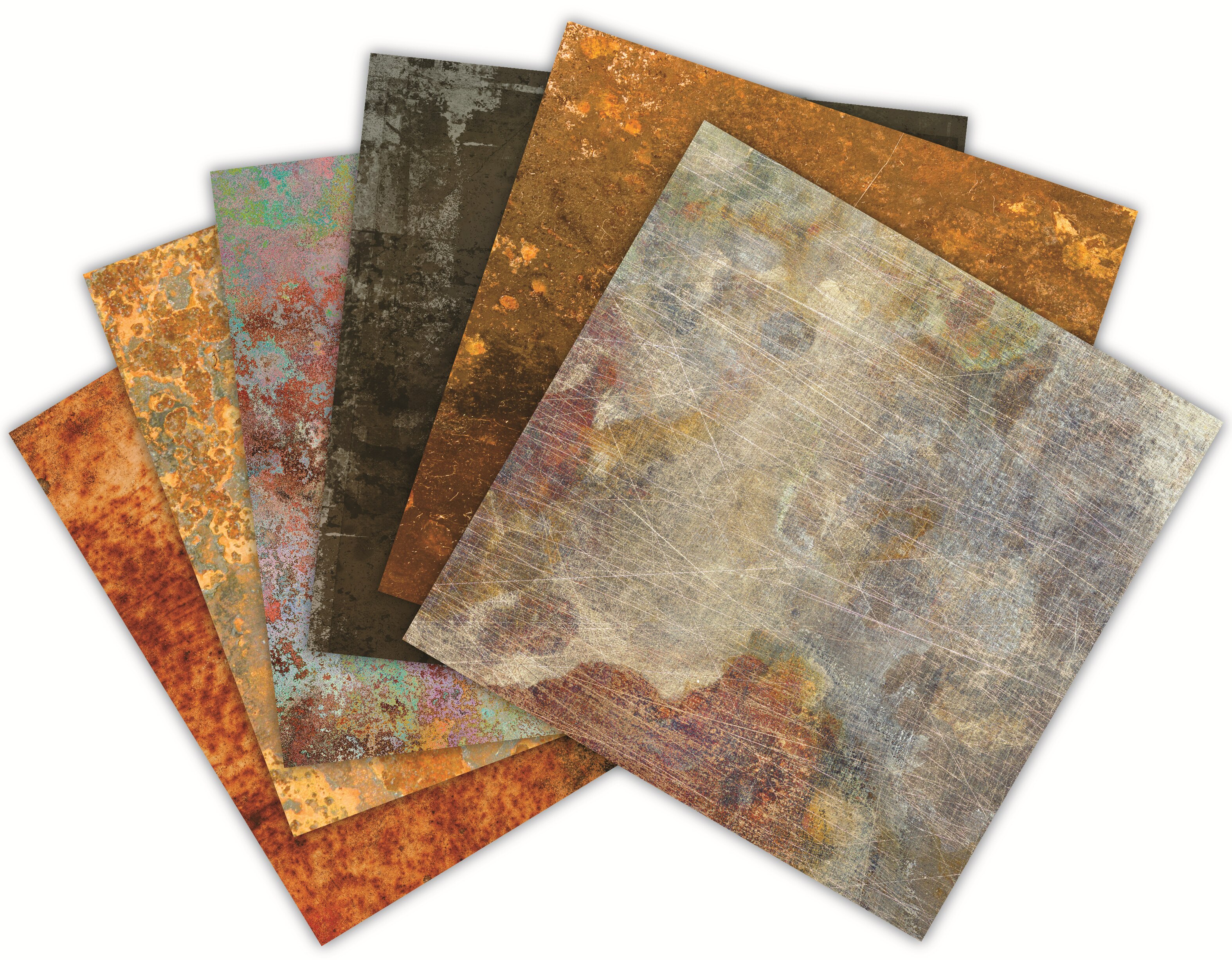 Metal textures Scrapbooking paper pack of 24sheets handmade craft paper craft Background pad