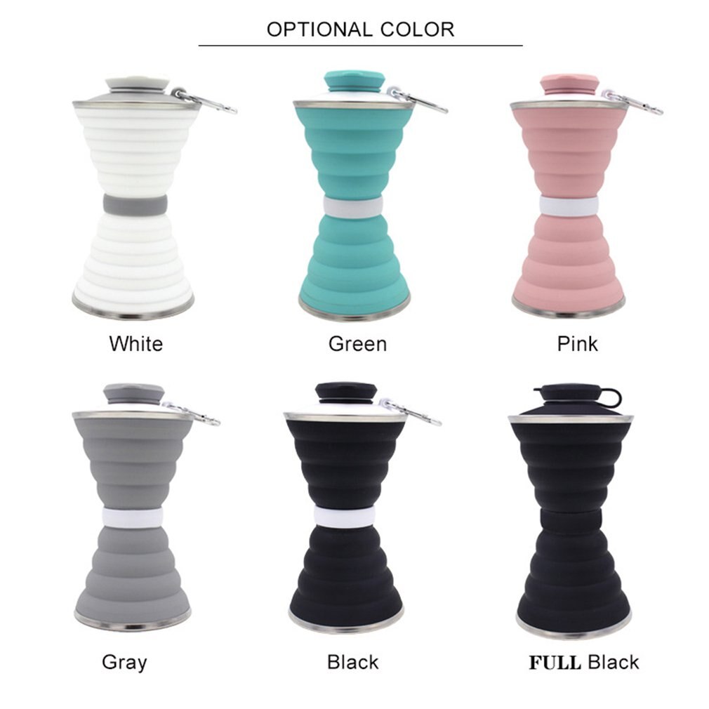 Grote capaciteit siliconen opvouwbare waterkoker verstelbare sportwaterbeker reisvoedselveilige picknick school trendy fles