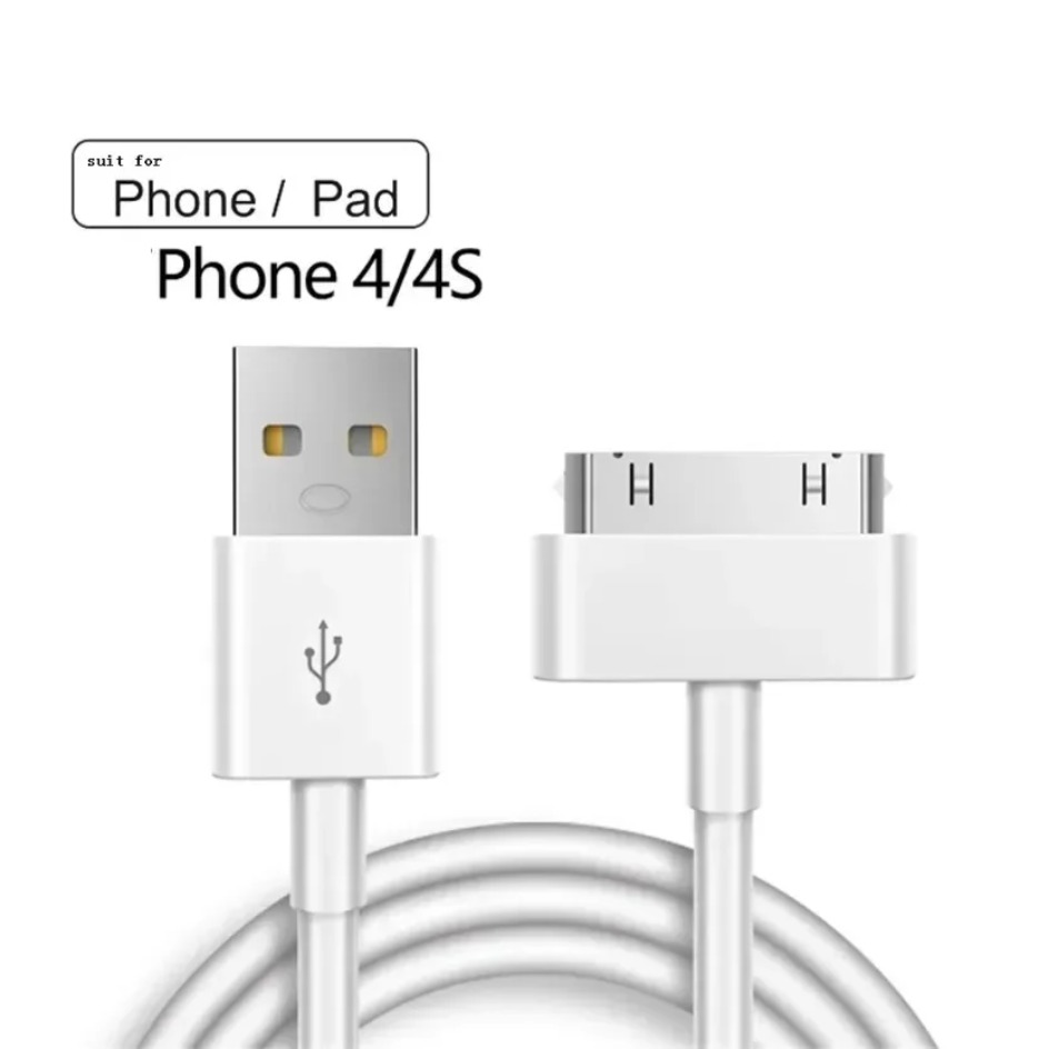 30 -stifts usb-laddningskabel för iphone 4 4s 3g ipad 1 2 3 ipod 3gs adaptertillbehör nano touch-laddningskabel usb-laddare