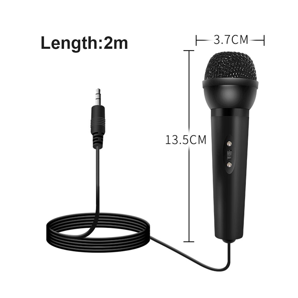 Mini micrófonos portátiles con cable con soporte, micrófono Vocal de mano para KTV, Karaoke, teléfono, portátil, ordenador de escritorio, accesorios de PC