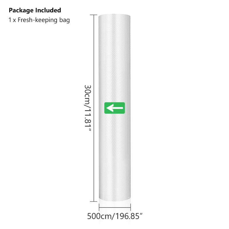 Żywności torebki próżniowe worek do pakowania rolki do przechowywanie żywności Saver Sous Vide dla maszyna do pakowania próżniowego rolki: 30x500cm x1