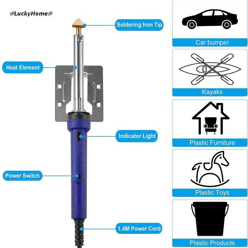 11UA Plastic Welding Tools for Car Bumper Dashboard Repair Kayak Canoe Tank Help Repair Broken Plastic Parts Corrosion Resist
