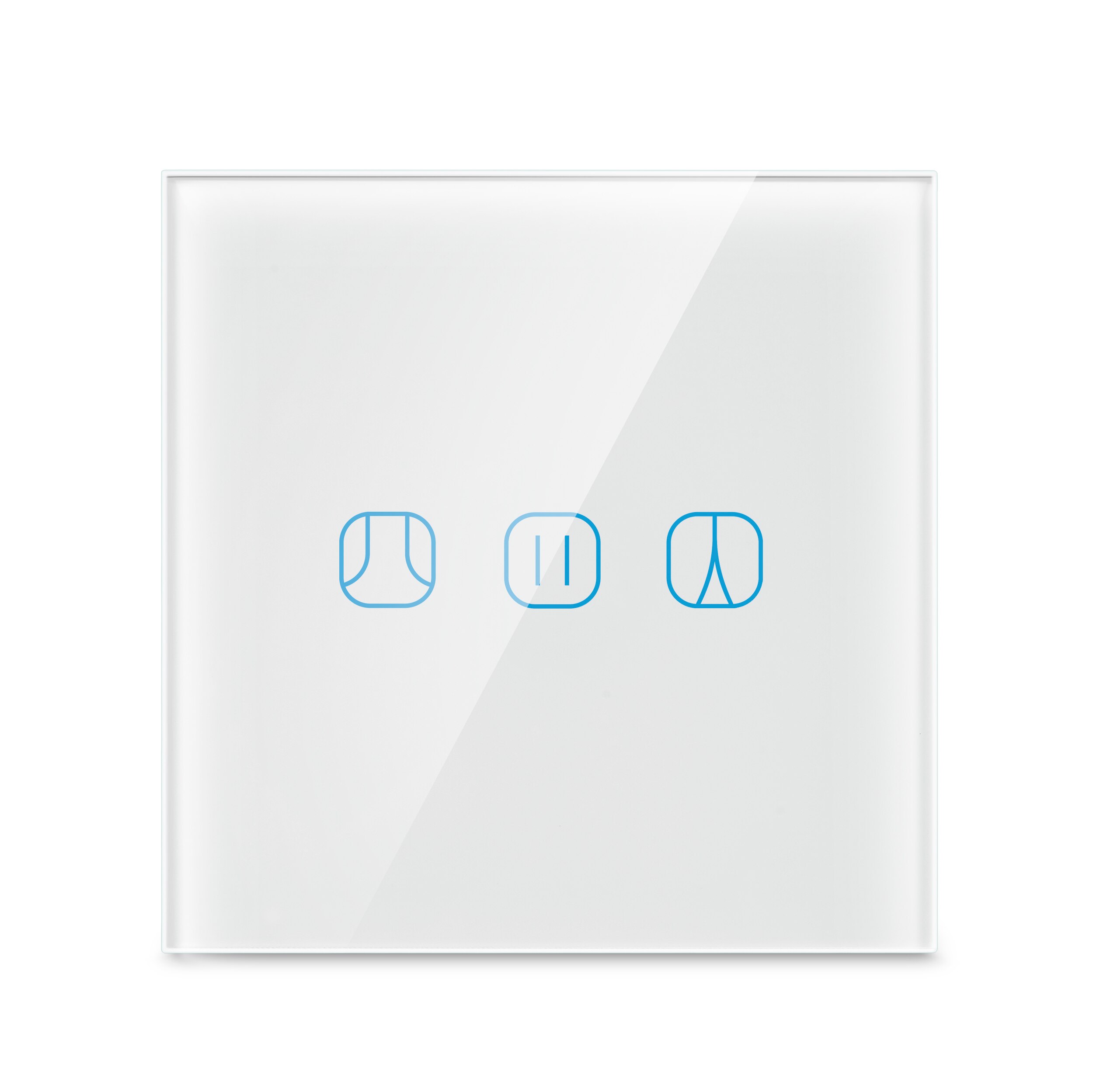 Tuya Smart WiFi Curtain Switch EU/US Smart Light Switch 1 2 3 Gang 220V for Electric Motorized Blinds Google Home Alexa: EU-White