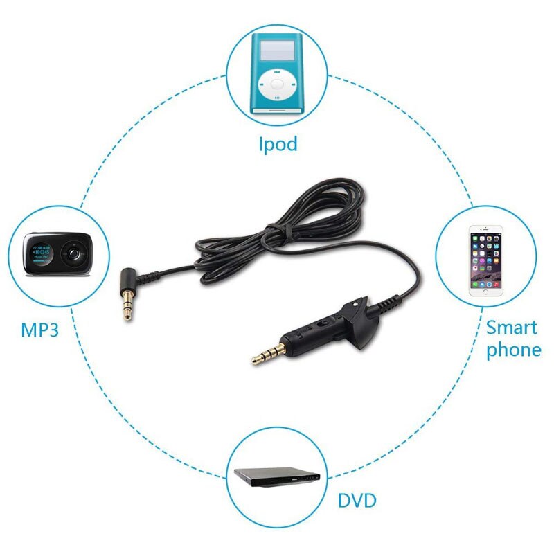 Suitable for BOSE QuietComfort 15 headphone cable headset replacement line QC15 microphone recording line volume control line
