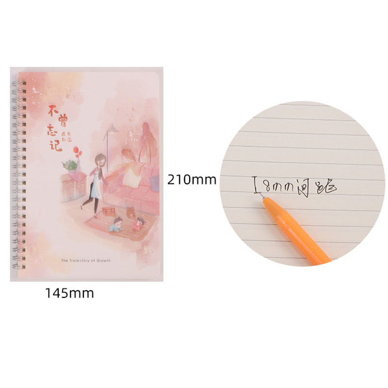 Kawaii Loose-leaf Notebook Diary Horizontal line Notebooks Diaries Cute Student Notepad planner School Office Supplies 210x145MM