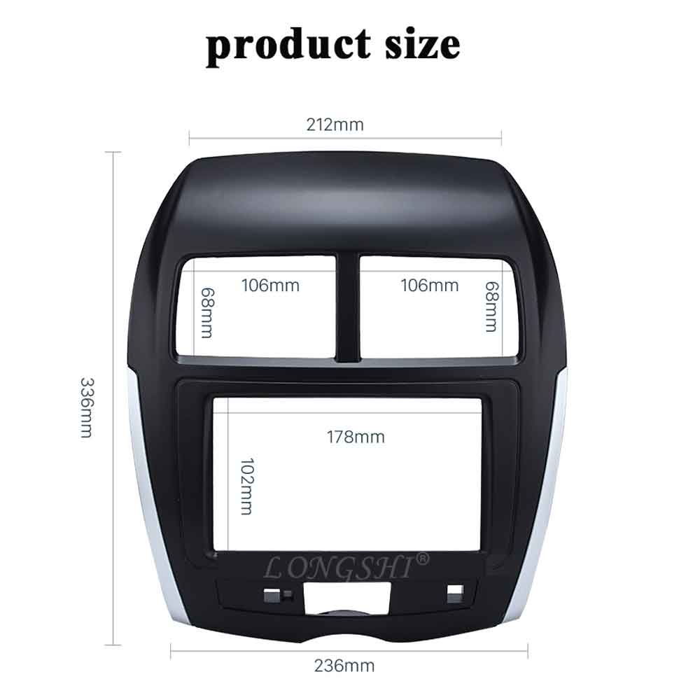 2 Din Autoradio Frame Voor Stereopaneel Dash Mount Dubbel Fascia Installatiekit Refit Frame