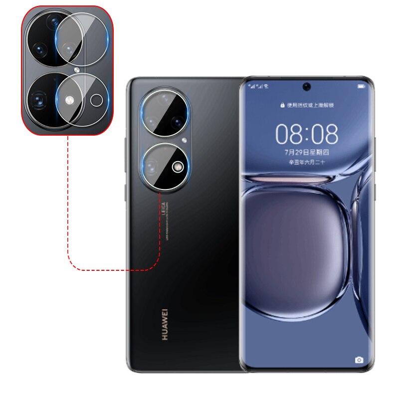 10Set Voor Huawei P50 / Pro P50Pro Volledige Cover Clear Ultra Slim Back Camera Lens Protector Soft Gehard Glas bescherming Film