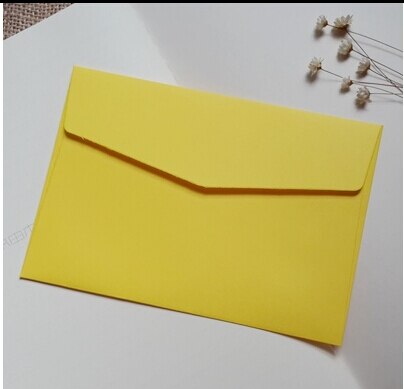 Enveloppe Vintage en papier Kraft | Mignon, 12 $ US 160x110mm, pour de mariage, commande unique,: Jaune