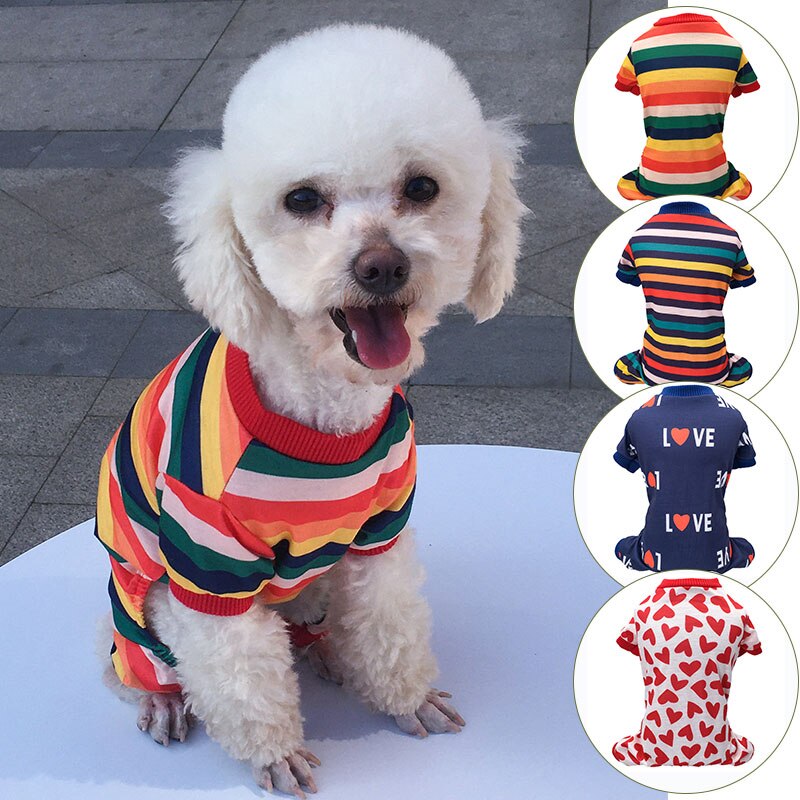Striped Cat Clothes Autumn Winter Pet Clothing for Small Cat Dogs Cotton Cat Costumes Soft Kitten Kitty Coat Jacket Puppy Outfit