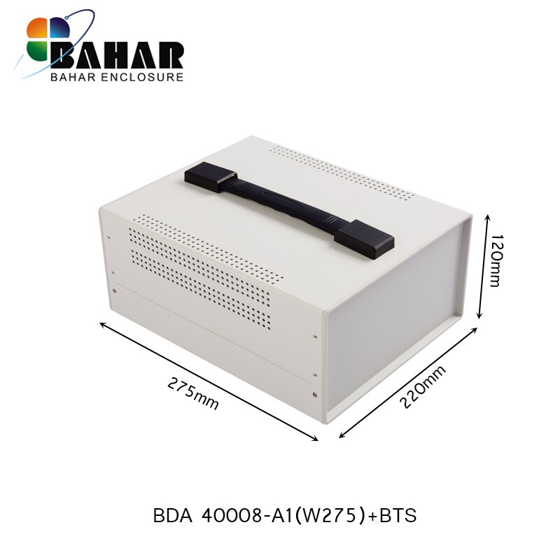 Iron enclosures for electronics project box DIY junction box iron amplifier enclosure housing instrument case with handle: BDA40008-A1(W275)BTS