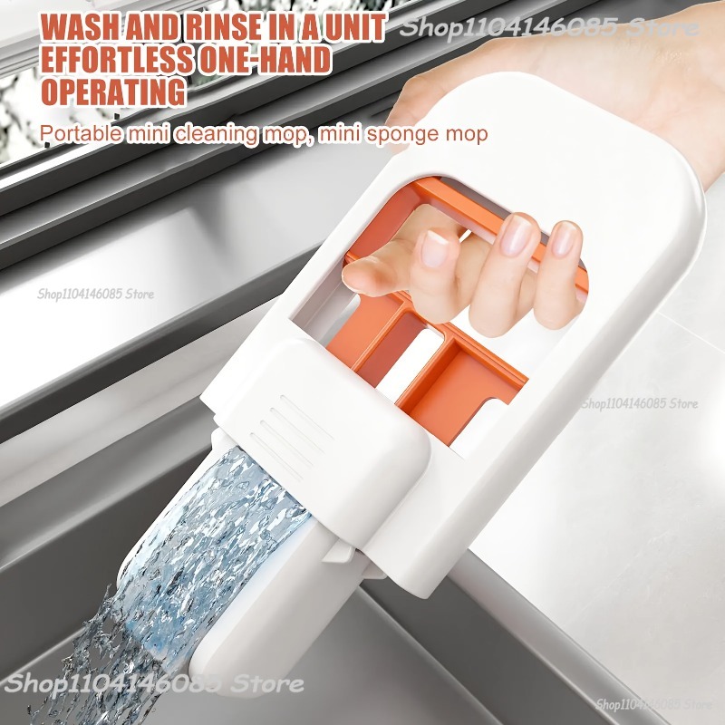 Mini-sponsmop Handvrije wasmoppen Mini draagbare superabsorberende dweil voor desktopvloer Badkamer Keuken Glas Autoreiniging