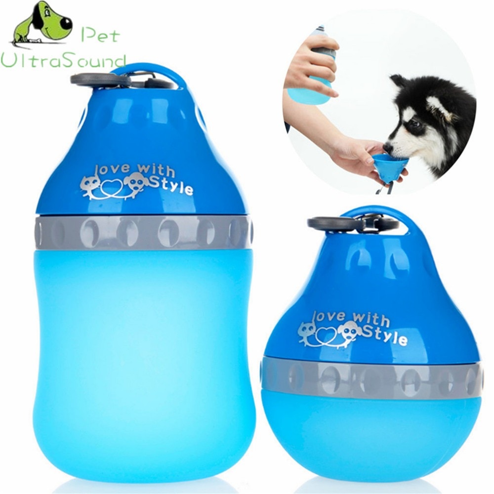 Bouteille d&#39;eau Portable de voyage pour chien, bol de gel de silice, distributeur d&#39;eau d&#39;extérieur pour animaux de compagnie, chiot chat, 200ML/400ML