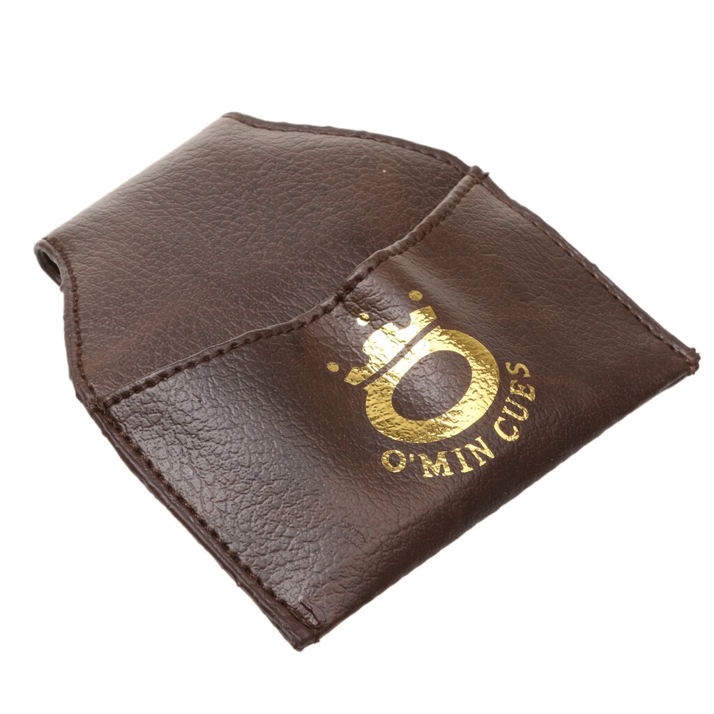 Billard snooker pool cue pu læder kridt holder pose taske m / klip grå: Kaffe