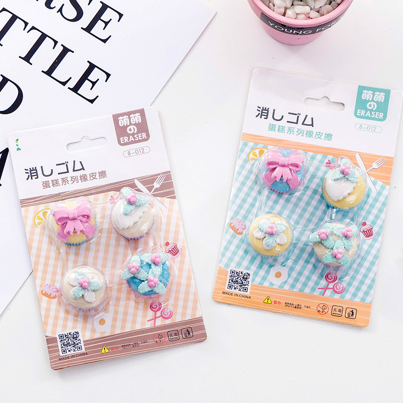 6 Stks/partij Leuke Donut Gum Schrijftafeltje Rubber Gum Basisschool Student Kawaii Dessert Gum Relatiegeschenk Briefpapier