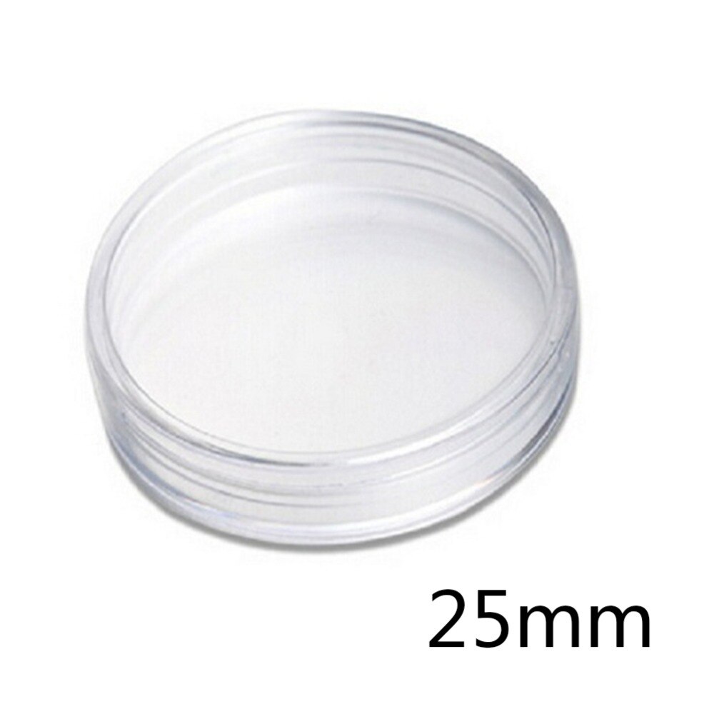 10Pcs/pack Clear Transparent Color Coin Box Boxed Coin Capsules Coin Case 10X 25mm