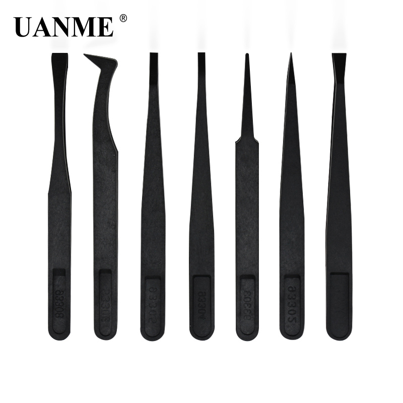 UANME 7 stks/set Anti-statische Plastic Pincet Hittebestendige ESD Veilig Opening Tool Kits Voor Mobiele Telefoon Tabletten Reparatie gereedschap Kit