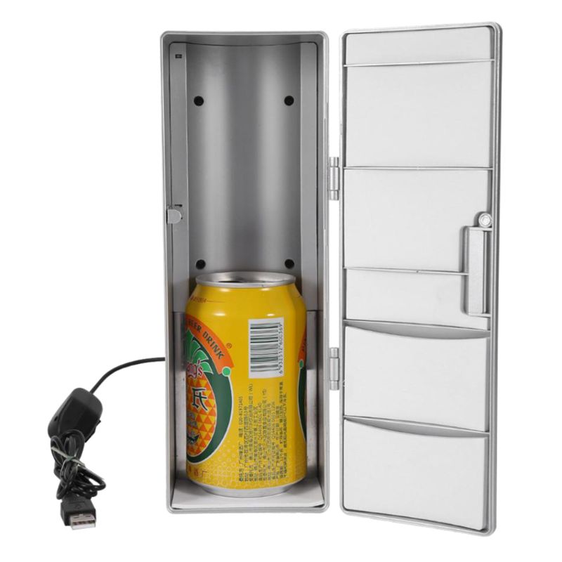 Portable Mini Laptop Fridge PC Refrigerator Beverage Drink Medicine Cold & Warm Box Beer Cooler P9YD