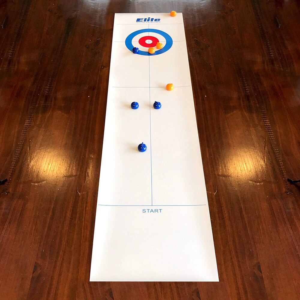 Barn mini hopfällbart bord mini curling boll bordsskiva curling spel kompakt curling familjefest spel leksaker för familjen skolresor