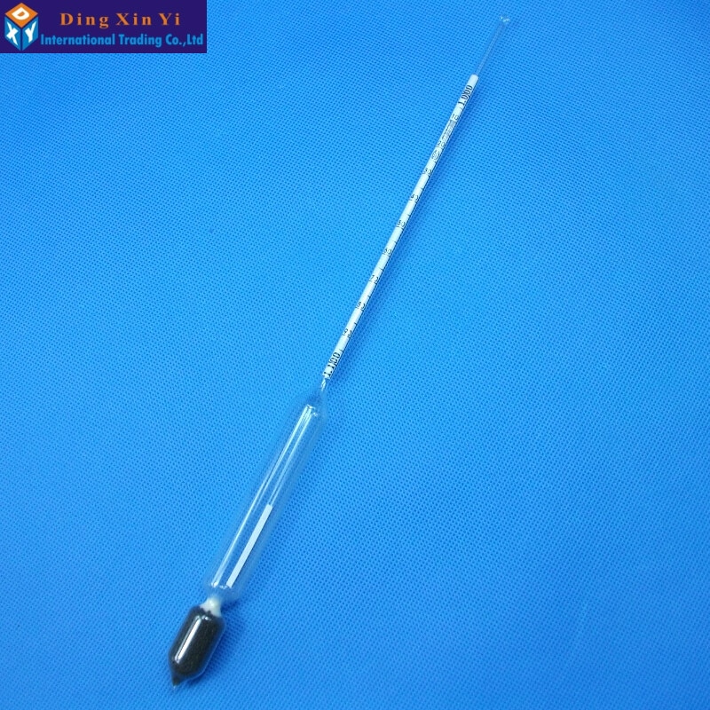 2 sztuk/partia 1.0-1.1/m3 szklane densytometry laboratorium chemiczne szkło miernik gęstości densymetru cieczy hydrometr