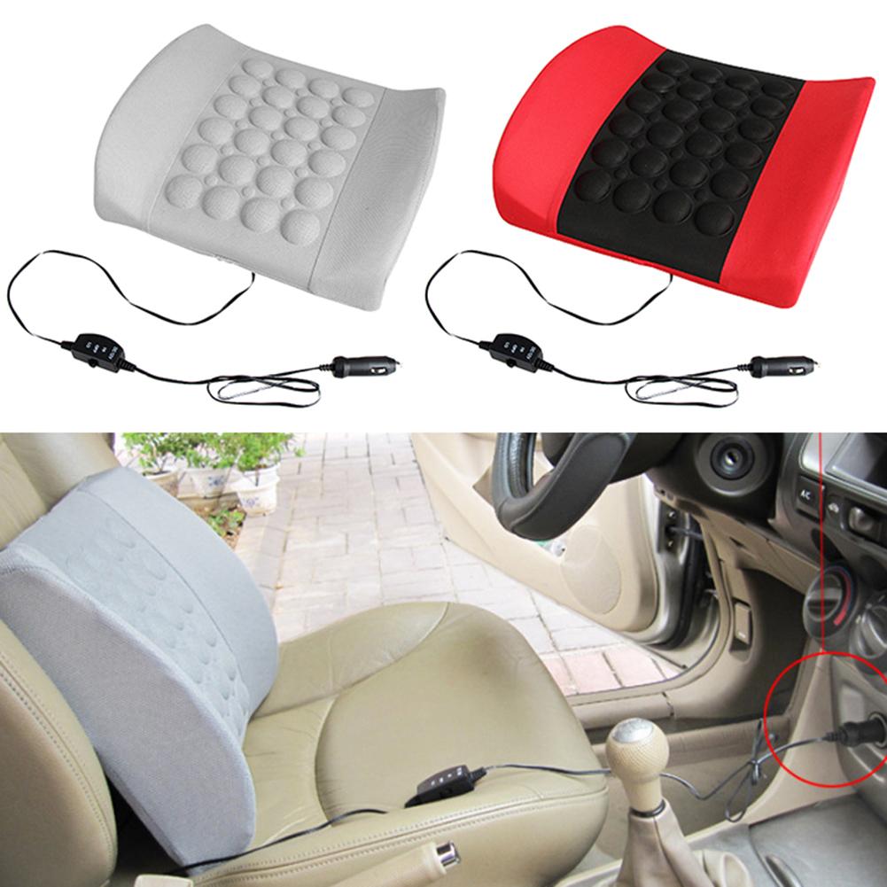 Cojín eléctrico para el coche, masajeador Lumbar, alivio de la presión, soporte para la cintura