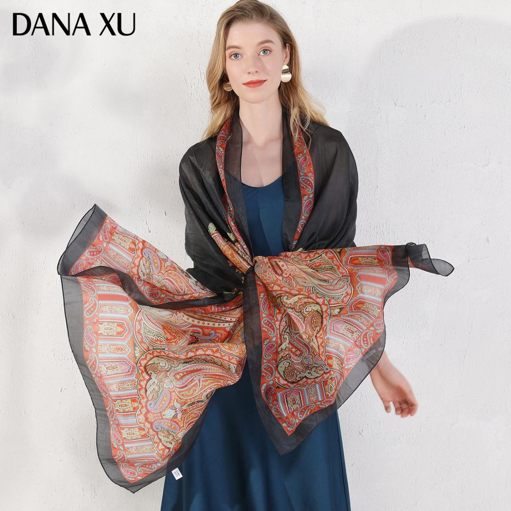 soie longue écharpe de luxe femmes plage couverture châle maillots de bain Bandana Hijab visage bouclier Foulard