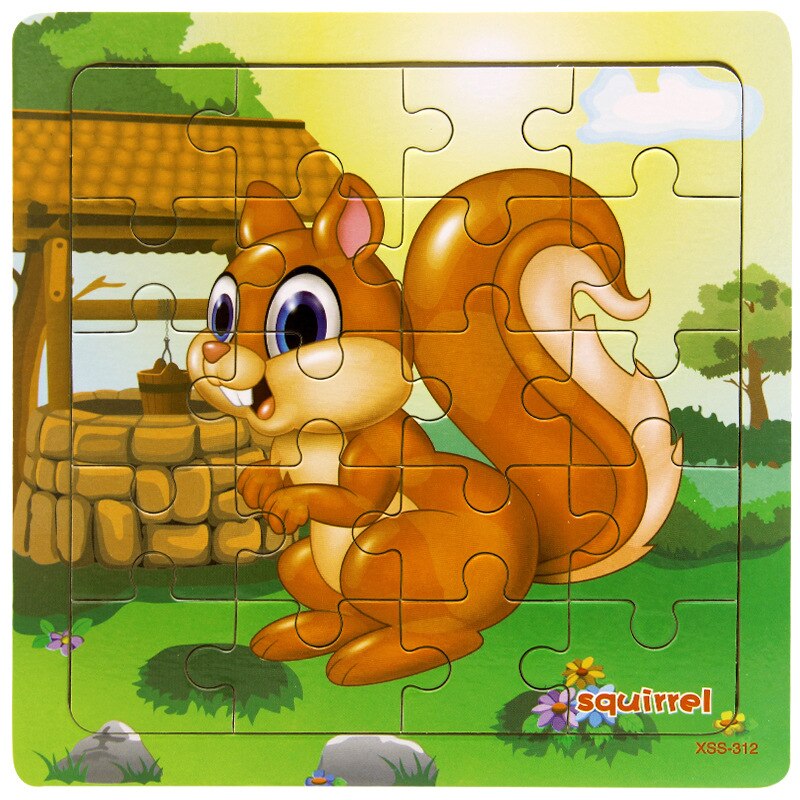 Kleine 3D Puzzle kinder 20 Stück von Holz Wald Tier Geschichte Puzzle Idiom Puzzle Pädagogisches Spielzeug: PEACOCK BLUE