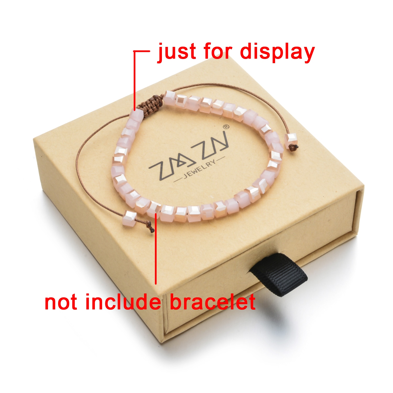 Zmzy mærke kraftpapirkasse firkantet skuffeboks smykkeskrin armbåndsarmbånd luksus svampekasser til display