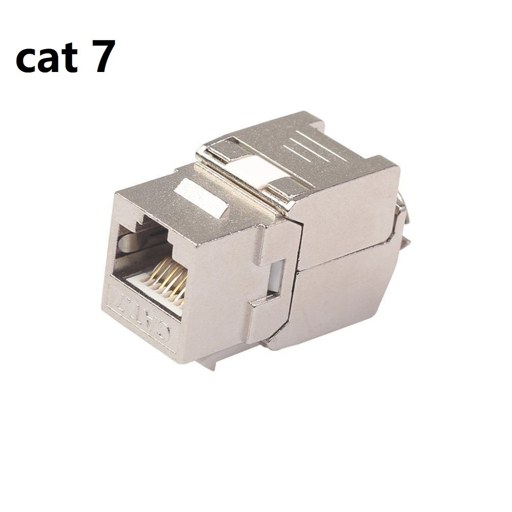 Network RJ45 Cat6 Cat7 Keystone Jack Module 360 Degree Full Shielded RJ45 Socket To LSA Tool-free Termination: CAT7